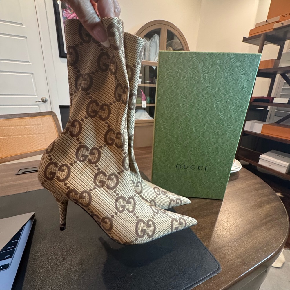 Gucci Brown Checkered Fabric - Picture 3 of 6